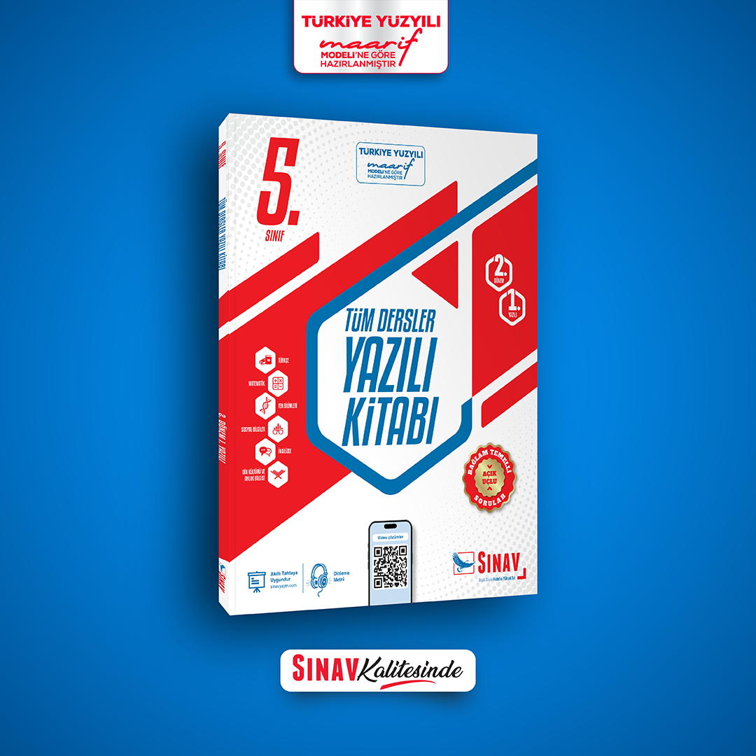 Sınav Yayınları 5. Sınıf Tüm Dersler 2. Dönem 1. Yazılı Kitabı