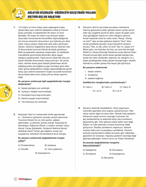 Sınav Yayınları Sınav Kalitesinde 10. Sınıf Paragraf Soru Bankası