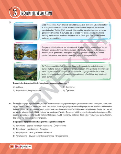 Sınav Yayınları Sınav Kalitesinde 7. Sınıf Paragraf Soru Bankası