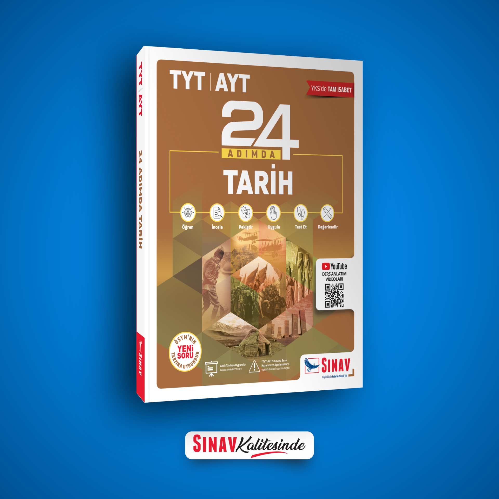Sınav Yayınları TYT AYT Tarih 24 Adımda Konu Anlatımlı Soru Bankası