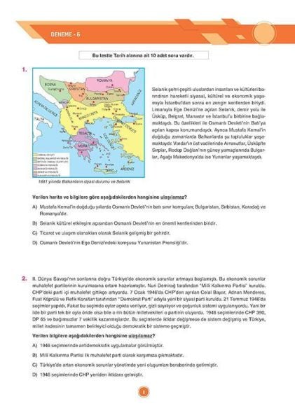 Sınav Yayınları 8. Sınıf LGS T.C. İnkılap Tarihi ve Atatürkçülük 24 Deneme