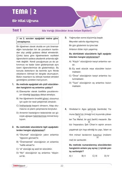 Sınav Yayınları Sınav Kalitesinde 7. Sınıf Tüm Dersler Soru Bankası