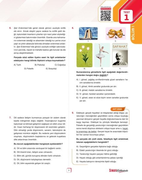 Sınav Yayınları Sınav Kalitesinde AYT Edebiyat Soru Bankası