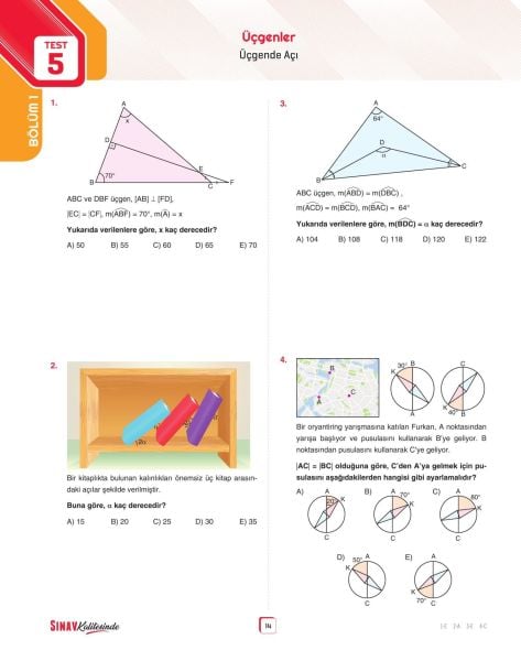 Sınav Yayınları Sınav Kalitesinde AYT Geometri Soru Bankası