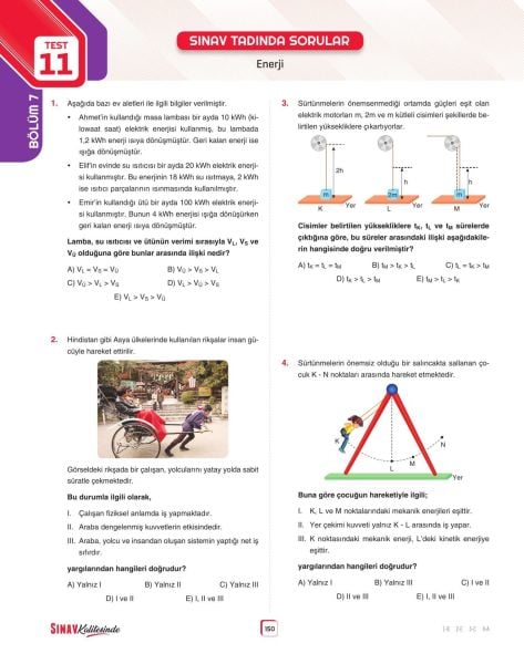 Sınav Yayınları Sınav Kalitesinde TYT Fizik Soru Bankası