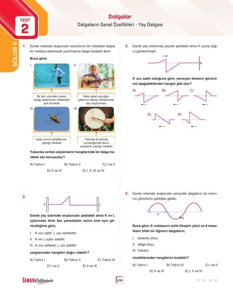 Sınav Yayınları Sınav Kalitesinde TYT Fizik Soru Bankası