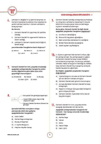 Sınav Yayınları 11. Sınıf Tarih Soru Bankası