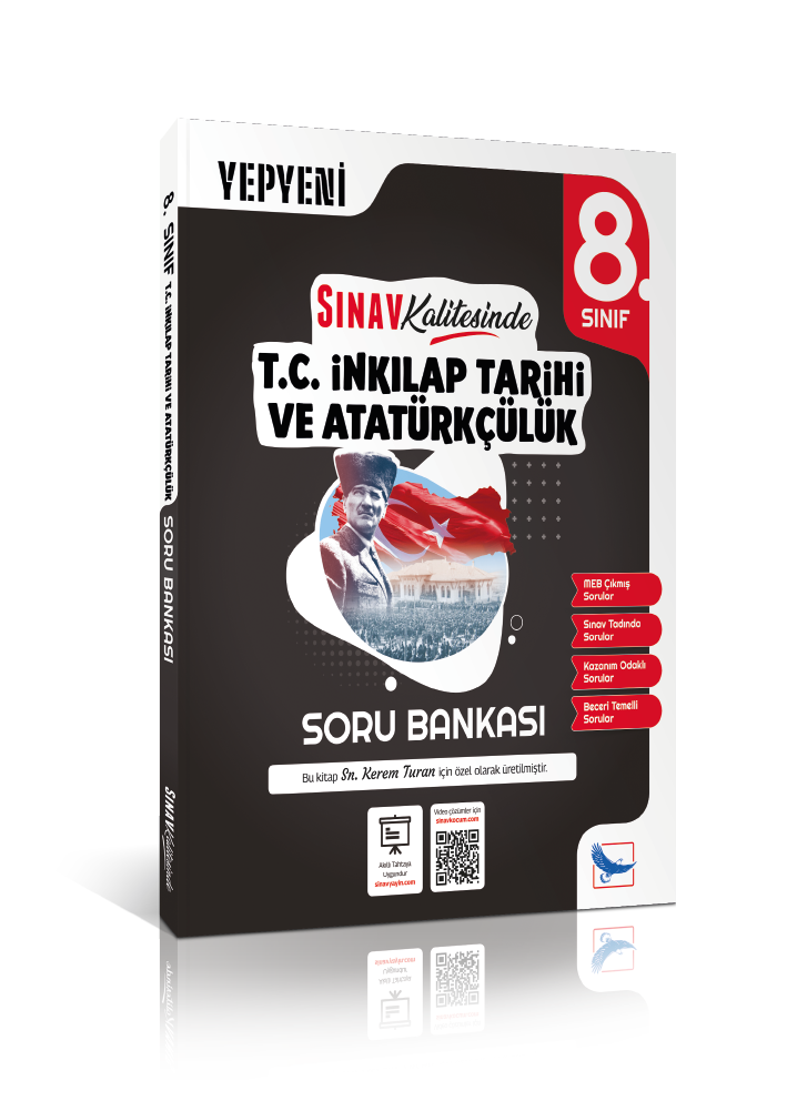 Senin Kitabın Sınav Kalitesinde 8. Sınıf LGS T.C. İnkılap Tarihi ve Atatürkçülük Black Edition Soru Bankası