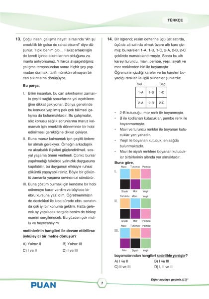 Sınav Karması 8. Sınıf LGS 3 Deneme