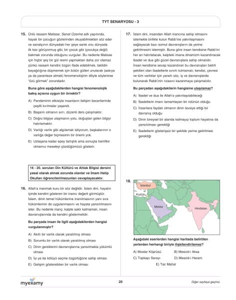 Sınav Karması TYT 3 Deneme