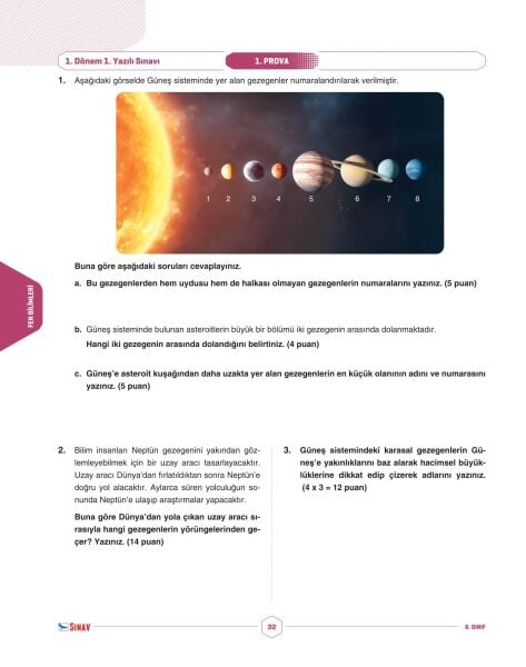 Sınav Yayınları 6. Sınıf Tüm Dersler 1. Dönem 1. Yazılı Kitabı
