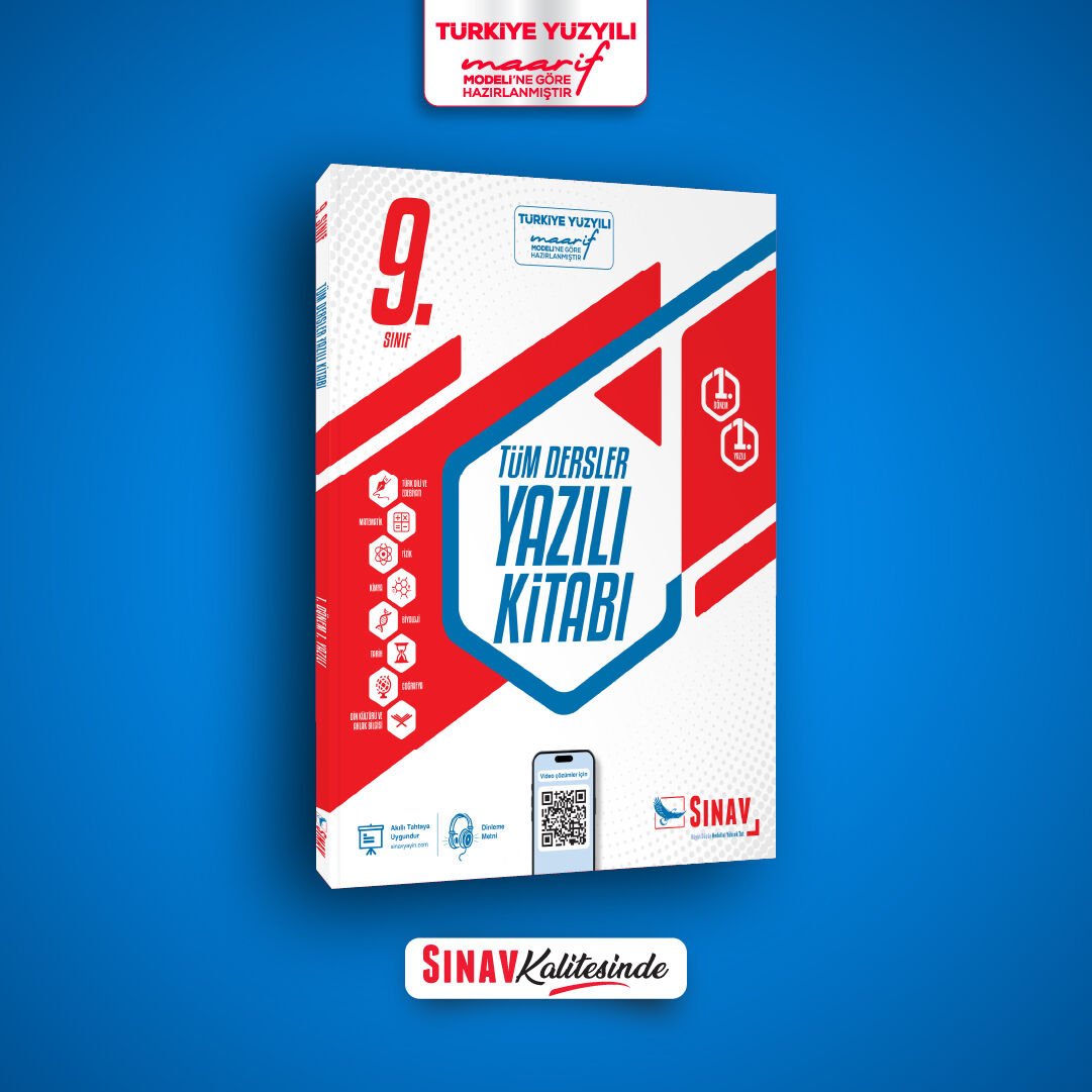 Sınav Yayınları 9. Sınıf Tüm Dersler 1. Dönem 1. Yazılı Kitabı