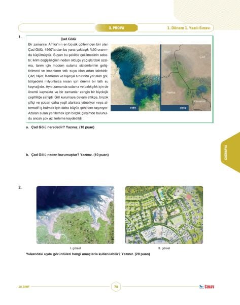 Sınav Yayınları 10. Sınıf Tüm Dersler 1. Dönem 1. Yazılı Kitabı