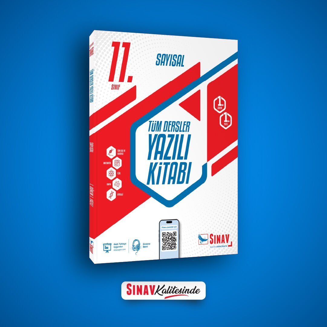 Sınav Yayınları 11. Sınıf Sayısal Tüm Dersler 1. Dönem 1. Yazılı Kitabı
