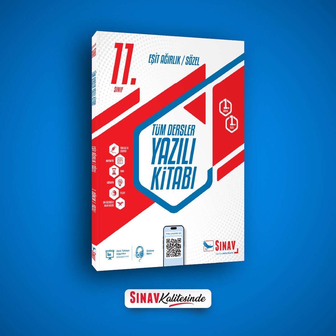 Sınav Yayınları 11. Sınıf Eşit Ağırlık Sözel Tüm Dersler 1. Dönem 1. Yazılı Kitabı