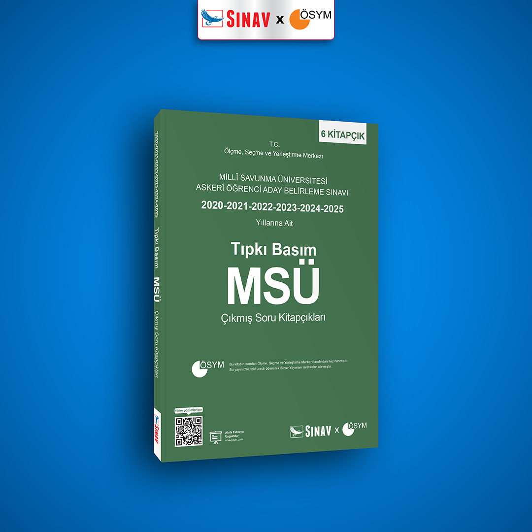 Sınav Yayınları MSÜ Tıpkı Basım Son 6 Yıl Çıkmış Soru Kitapçıkları