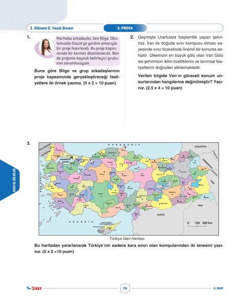 Sınav Yayınları 5. Sınıf Tüm Dersler 1. Dönem 2. Yazılı Kitabı