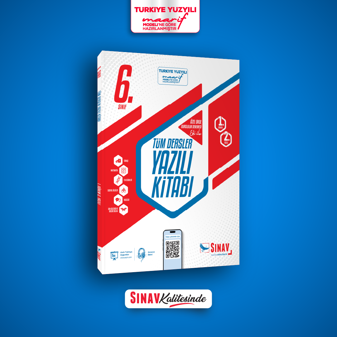 Sınav Yayınları 6. Sınıf Tüm Dersler 1. Dönem 2. Yazılı Kitabı