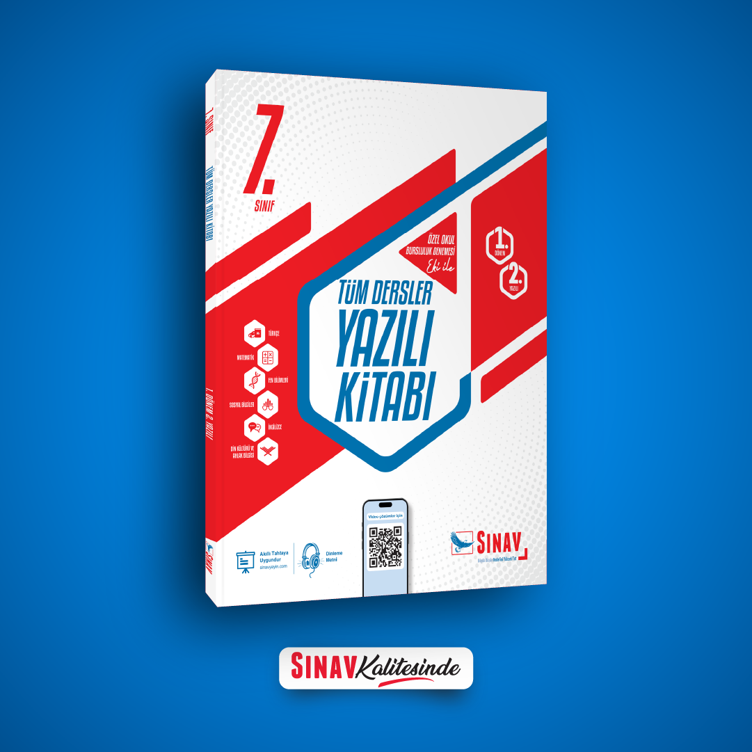 Sınav Yayınları 7. Sınıf Tüm Dersler 1. Dönem 2. Yazılı Kitabı