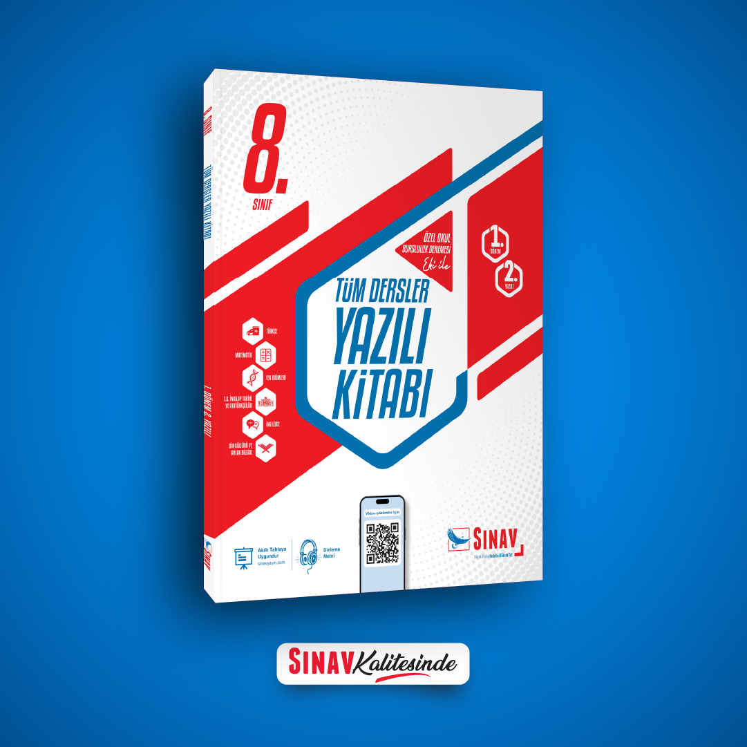 Sınav Yayınları 8. Sınıf Tüm Dersler 1. Dönem 2. Yazılı Kitabı